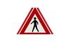 RVV Verkeersbord - J23 - U nadert een niet gemarkeerde voetgangers oversteekplaats oversteken  breed